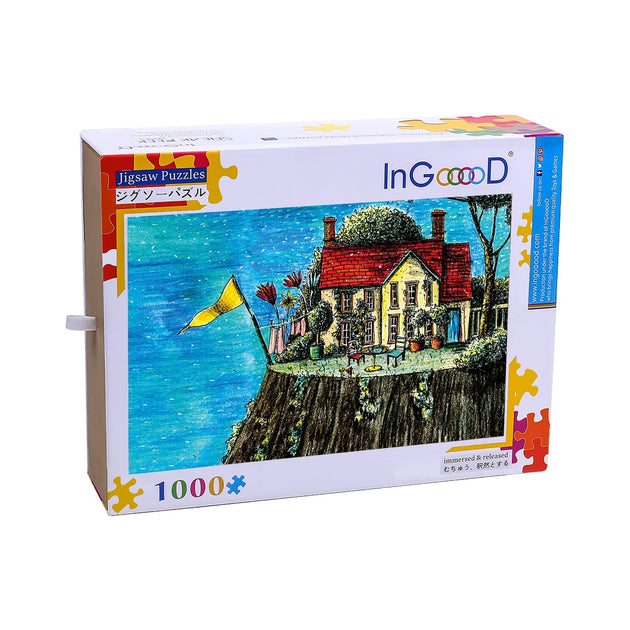 Ingooood Wooden Jigsaw Puzzle 1000 Pieces for Adult-A House on a Wood