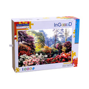 Ingooood Wooden Jigsaw Puzzle 1000 Pieces for Adult- Flowers on the lake - Ingooood jigsaw puzzle 1000 piece