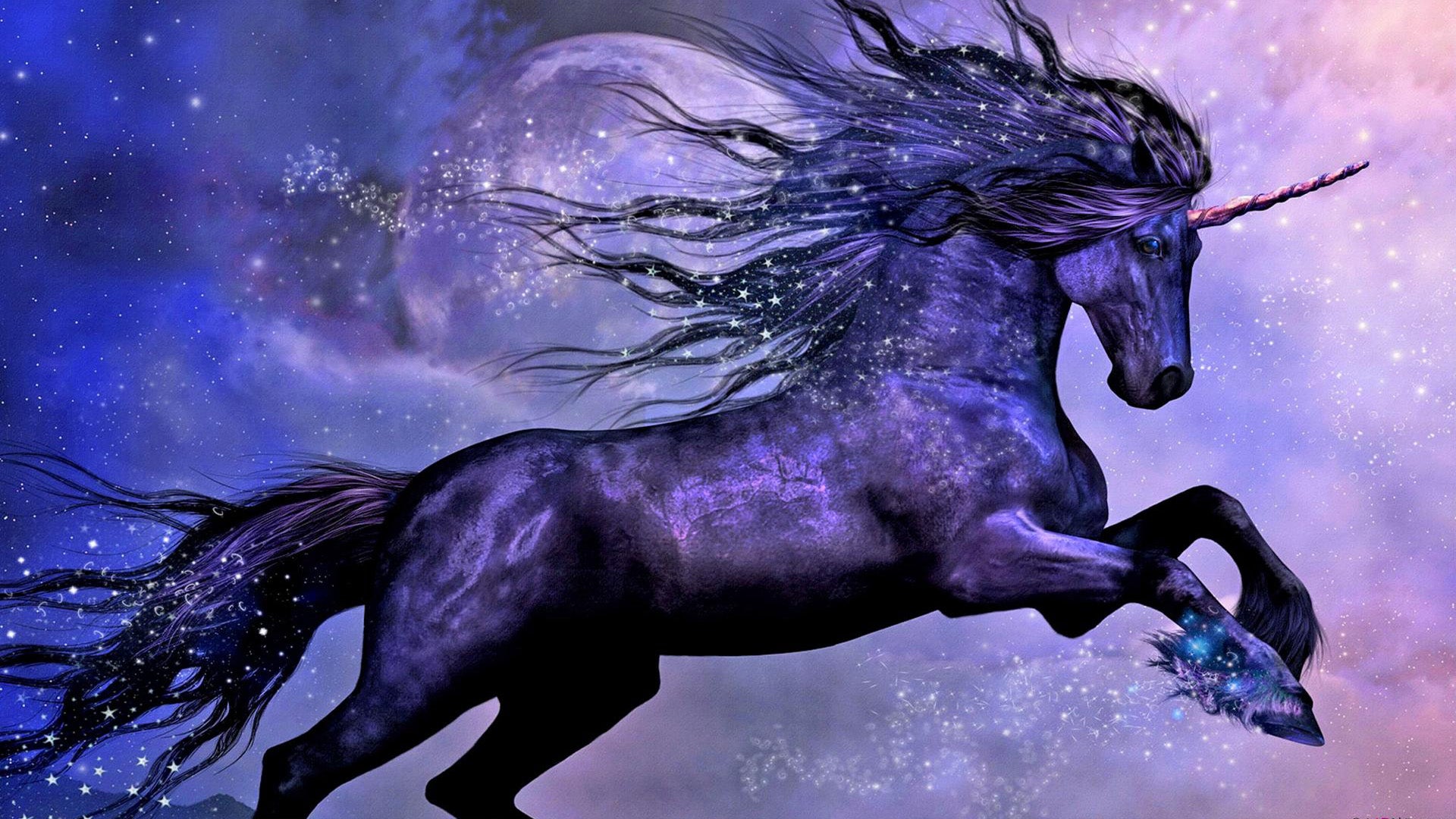 Ingooood Wooden Jigsaw Puzzle 1000 Piece - Purple unicorn