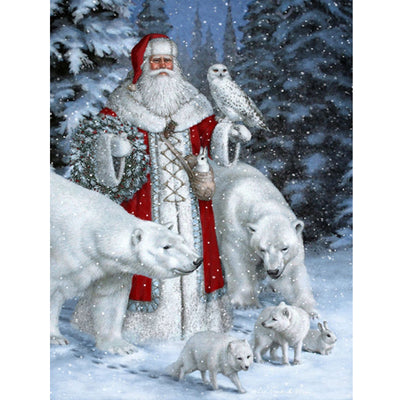 Ingooood Wooden Jigsaw Puzzle 1000 Piece - Christmas Series - Santa with Owl - Ingooood jigsaw puzzle 1000 piece