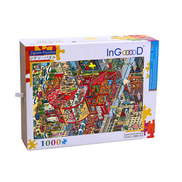 Ingooood Wooden Jigsaw Puzzle 1000 Piece - Prosperous city - Ingooood jigsaw puzzle 1000 piece