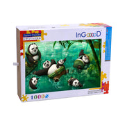 Ingooood Wooden Jigsaw Puzzle 1000 Piece for Adult-Panda Playing in the Water - Ingooood jigsaw puzzle 1000 piece
