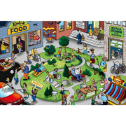 Ingooood Wooden Jigsaw Puzzle 1000 Piece - Lively street - Ingooood jigsaw puzzle 1000 piece