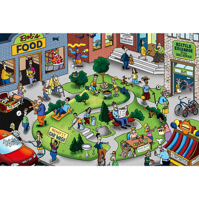 Ingooood Wooden Jigsaw Puzzle 1000 Piece - Lively street - Ingooood jigsaw puzzle 1000 piece