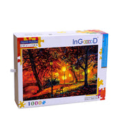 Ingooood Wooden Jigsaw Puzzle 1000 Piece - Maple leaves falling - Ingooood jigsaw puzzle 1000 piece