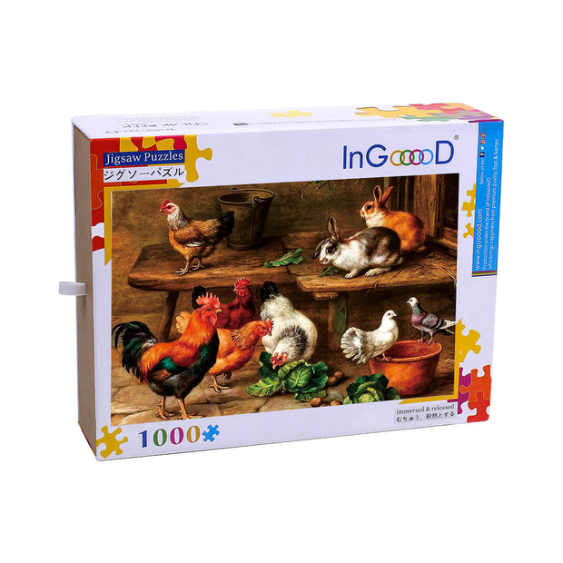 Ingooood Wooden Jigsaw Puzzle 1000 Pieces - Backyard poultry - Ingooood jigsaw puzzle 1000 piece