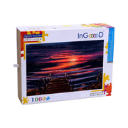 Ingooood Wooden Jigsaw Puzzle 1000 Pieces for Adult-Sunset by the sea - Ingooood jigsaw puzzle 1000 piece