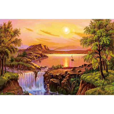 Ingooood Wooden Jigsaw Puzzle 1000 Pieces - Small sailboat at sunset - Ingooood jigsaw puzzle 1000 piece