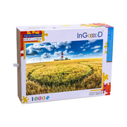 Ingooood Wooden Jigsaw Puzzle 1000 Pieces for Adult-Home on The Wheat Field - Ingooood jigsaw puzzle 1000 piece