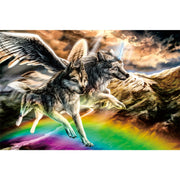 Ingooood Wooden Jigsaw Puzzle 1000 Pieces for Adult- Flying wolf - Ingooood jigsaw puzzle 1000 piece