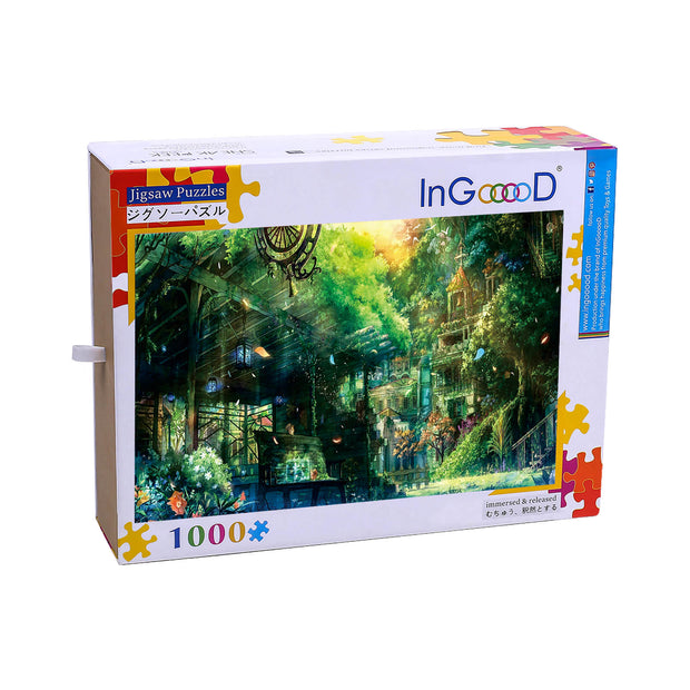 Ingooood Wooden Jigsaw Puzzle 1000 Pieces - Forest hut - Ingooood jigsaw puzzle 1000 piece