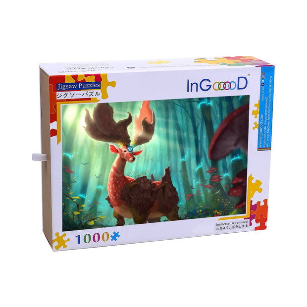 Ingooood Wooden Jigsaw Puzzle 1000 Pieces for Adult-Forest deer - Ingooood jigsaw puzzle 1000 piece