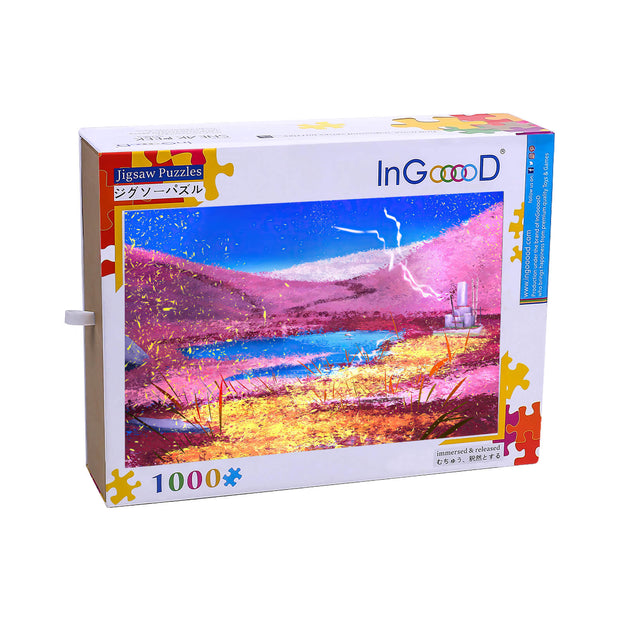 Ingooood Wooden Jigsaw Puzzle 1000 Pieces - Romantic field - Ingooood jigsaw puzzle 1000 piece