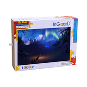 Ingooood Wooden Jigsaw Puzzle 1000 Pieces for Adult-Northern Lights Journey - Ingooood jigsaw puzzle 1000 piece