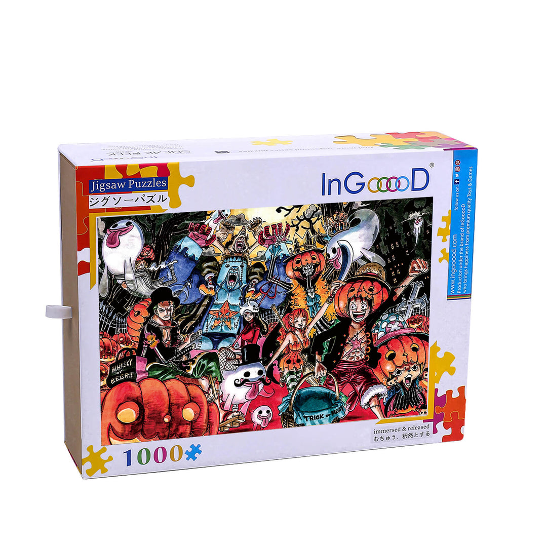 Ingooood Wooden Jigsaw Puzzle 1000 Piece - Anime Characters Halloween