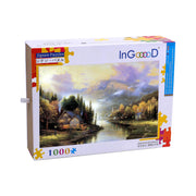 Ingooood Wooden Jigsaw Puzzle 1000 Pieces - Riverside town - Ingooood jigsaw puzzle 1000 piece