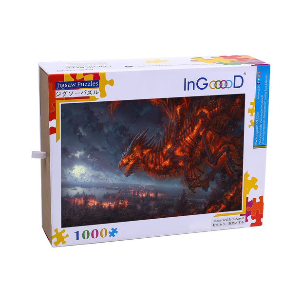 Ingooood Wooden Jigsaw Puzzle 1000 Pieces for Adult-Raging fire - Ingooood jigsaw puzzle 1000 piece