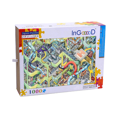 Ingooood Wooden Jigsaw Puzzle 1000 Piece -  Intricate Plumbing Community - Ingooood jigsaw puzzle 1000 piece