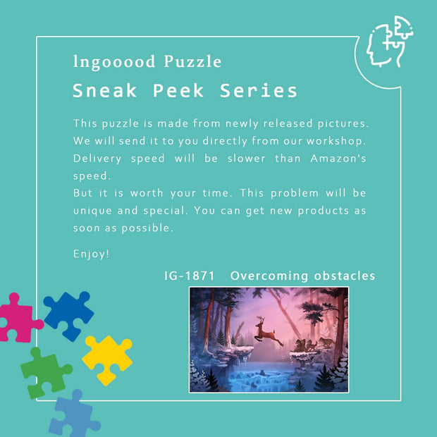 Ingooood Wooden Jigsaw Puzzle 1000 Pieces for Adult-Overcoming obstacles - Ingooood jigsaw puzzle 1000 piece