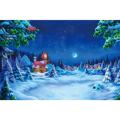 Ingooood Wooden Jigsaw Puzzle 1000 Pieces for Adult- Snow night scene - Ingooood jigsaw puzzle 1000 piece