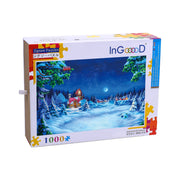 Ingooood Wooden Jigsaw Puzzle 1000 Pieces for Adult- Snow night scene - Ingooood jigsaw puzzle 1000 piece