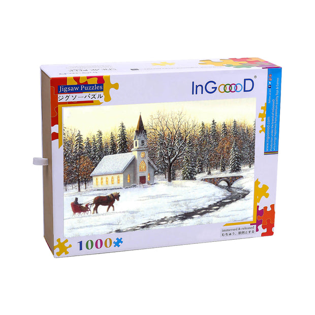 Ingooood Wooden Jigsaw Puzzle 1000 Pieces-Christmas winter-Entertainment Toys for Adult Special Graduation or Birthday Gift Home Decor - Ingooood jigsaw puzzle 1000 piece