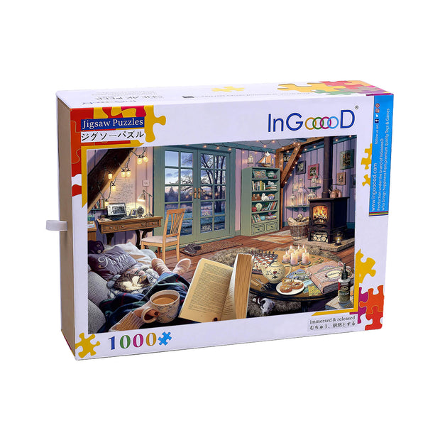 Ingooood Wooden Jigsaw Puzzle 1000 Pieces - Cozy afternoon - Ingooood jigsaw puzzle 1000 piece