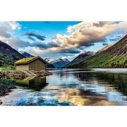 Ingooood Wooden Jigsaw Puzzle 1000 Pieces for Adult-Wooden House by The River - Ingooood jigsaw puzzle 1000 piece