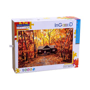 Ingooood Wooden Jigsaw Puzzle 1000 Pieces for Adult- Red Maple House - Ingooood jigsaw puzzle 1000 piece