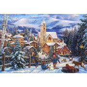 Ingooood Wooden Jigsaw Puzzle 1000 Piece - Christmas Series - Come skiing together - Ingooood jigsaw puzzle 1000 piece