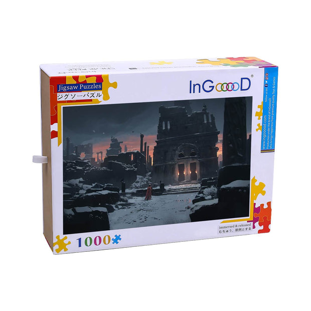 Ingooood Wooden Jigsaw Puzzle 1000 Pieces for Adult- Remains in the Snow - Ingooood jigsaw puzzle 1000 piece