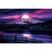 Ingooood Wooden Jigsaw Puzzle 1000 Pieces for Adult-Bright Moon on Snow Mountain - Ingooood jigsaw puzzle 1000 piece