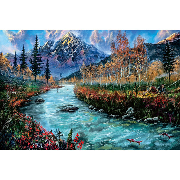 Ingooood Wooden Jigsaw Puzzle 1000 Pieces for Adult-Bonfire by the river - Ingooood jigsaw puzzle 1000 piece