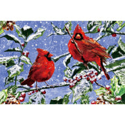 Ingooood Wooden Jigsaw Puzzle 1000 Pieces for Adult- Cardinals in winter - Ingooood jigsaw puzzle 1000 piece