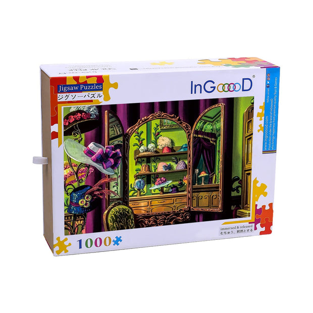 Ingooood Wooden Jigsaw Puzzle 1000 Pieces for Adult-Exhibition of Hats - Ingooood jigsaw puzzle 1000 piece
