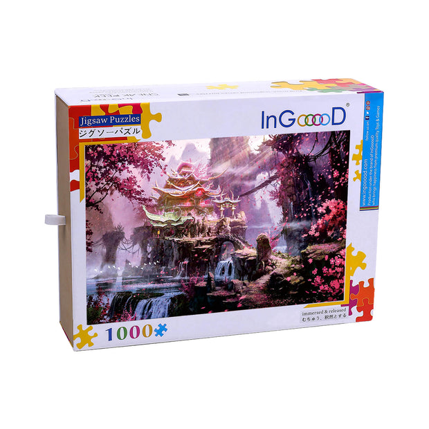 Ingooood Wooden Jigsaw Puzzle 1000 Pieces - Sakura Island - Ingooood jigsaw puzzle 1000 piece