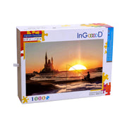 Ingooood Wooden Jigsaw Puzzle 1000 Piece - Fishing at sunset 1 - Ingooood jigsaw puzzle 1000 piece