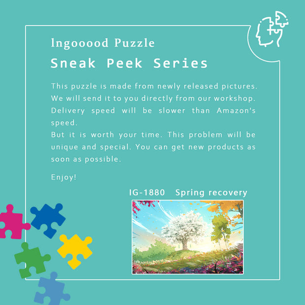 Ingooood Wooden Jigsaw Puzzle 1000 Pieces for Adult-Spring recovery - Ingooood jigsaw puzzle 1000 piece