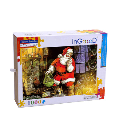 Ingooood Wooden Jigsaw Puzzle 1000 Piece - Christmas Surprise - Ingooood jigsaw puzzle 1000 piece