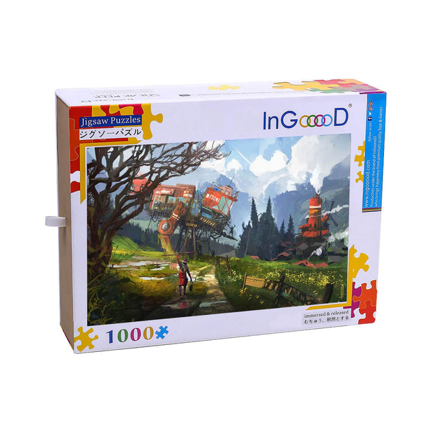 Ingooood Wooden Jigsaw Puzzle 1000 Pieces-Lone traveler- Entertainment Toys for Adult Special Graduation or Birthday Gift Home Decor - Ingooood jigsaw puzzle 1000 piece