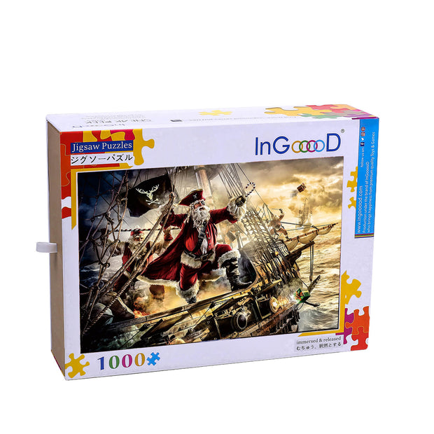 Ingooood Wooden Jigsaw Puzzle 1000 Piece - Christmas Pirate - Ingooood jigsaw puzzle 1000 piece