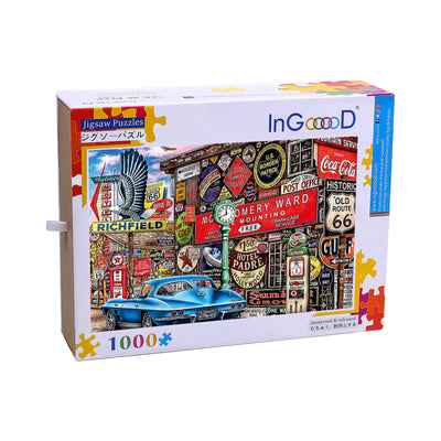 Ingooood Wooden Jigsaw Puzzle 1000 Piece - Small Town Street - Ingooood jigsaw puzzle 1000 piece