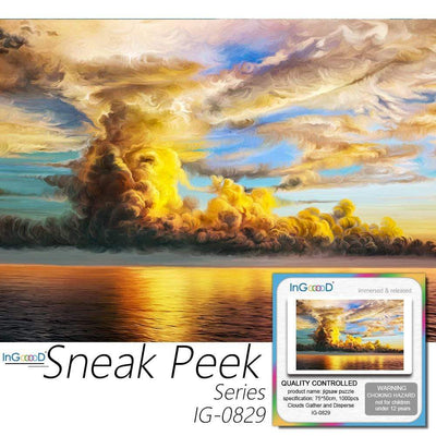 Ingooood- Jigsaw Puzzle 1000 Pieces- Clouds Gather and Disperse _IG-0829Entertainment Toys for Adult Special Graduation or Birthday Gift Home Decor - Ingooood