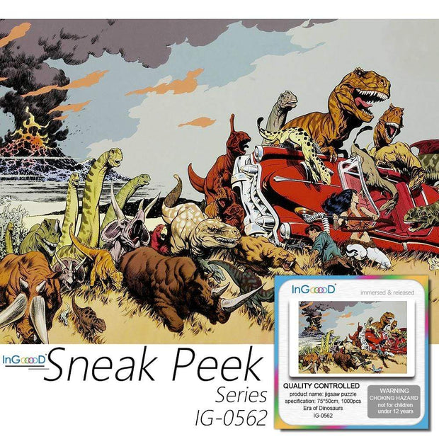 Ingooood- Jigsaw Puzzle 1000 Pieces-Era of Dinosaurs_IG-0562 Entertainment Toys for Adult Special Graduation or Birthday Gift Home Decor - Ingooood