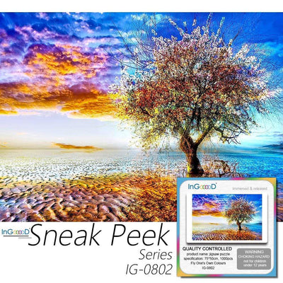 Ingooood- Jigsaw Puzzle 1000 Pieces- Fly One's Own Colours_IG-0802 Entertainment Toys for Adult Special Graduation or Birthday Gift Home Decor - Ingooood