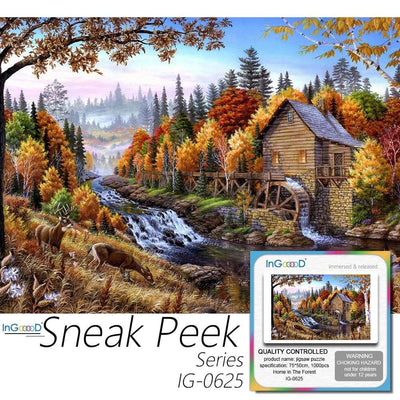 Ingooood- Jigsaw Puzzle 1000 Pieces- Home in The Forest_IG-0625 Entertainment Toys for Adult Special Graduation or Birthday Gift Home Decor - Ingooood