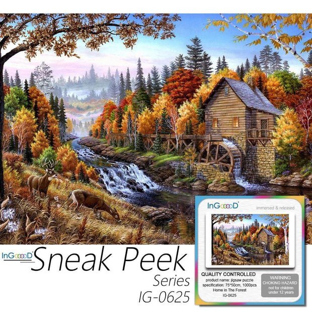 Ingooood- Jigsaw Puzzle 1000 Pieces- Home in The Forest_IG-0625 Entertainment Toys for Adult Special Graduation or Birthday Gift Home Decor - Ingooood