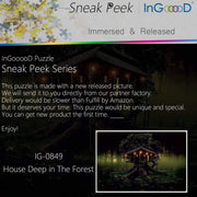 Ingooood- Jigsaw Puzzle 1000 Pieces-House Deep in The Forest_IG-0849 Entertainment Toys for Adult Special Graduation or Birthday Gift Home Decor - Ingooood