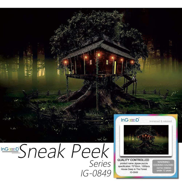 Ingooood- Jigsaw Puzzle 1000 Pieces-House Deep in The Forest_IG-0849 Entertainment Toys for Adult Special Graduation or Birthday Gift Home Decor - Ingooood