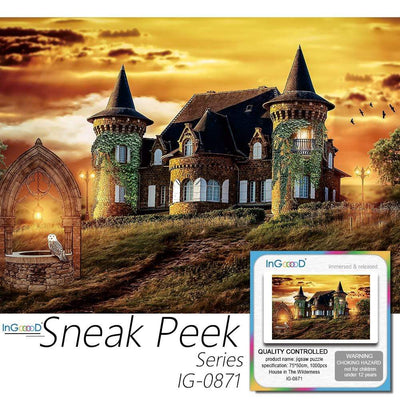 Ingooood- Jigsaw Puzzle 1000 Pieces- House in The Wilderness_IG-0871 Entertainment Toys for Adult Special Graduation or Birthday Gift Home Decor - Ingooood